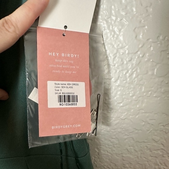 NWT Birdy Grey Ash Dress in Crepe Sea Glass - Picture 4 of 6